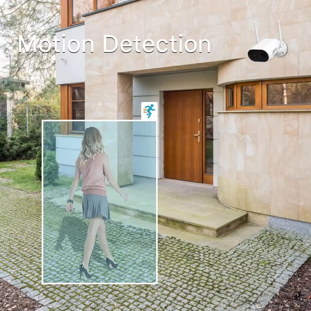 Caméra de Sécurité WiFi 3MP – Étanche avec Panneau Solaire