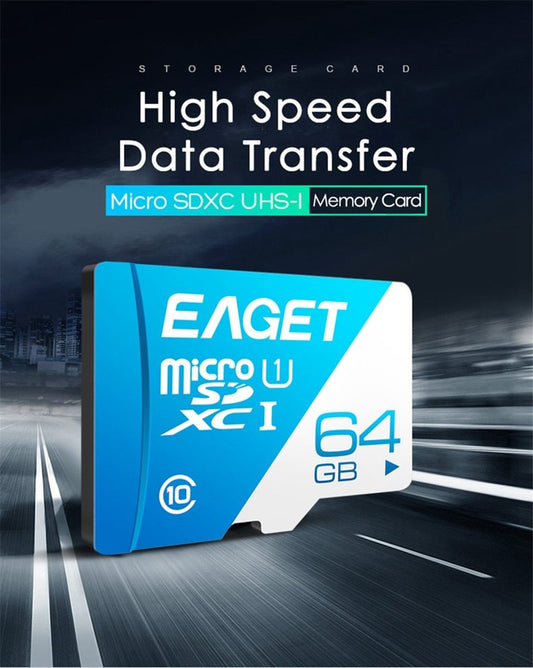 Carte Mémoire Micro SD EAGET T1 – 32GB / 64GB / 128GB – Class 10 Haute Vitesse UHS-I 80MB/s